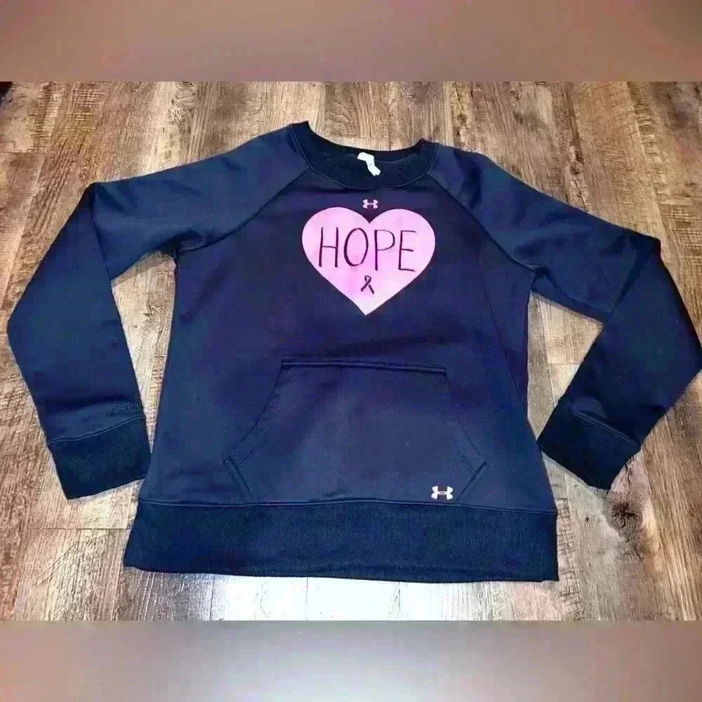Women's Under Armour Pink "HOPE" Breast Cancer ColdGear Sweatshirt (Medium)